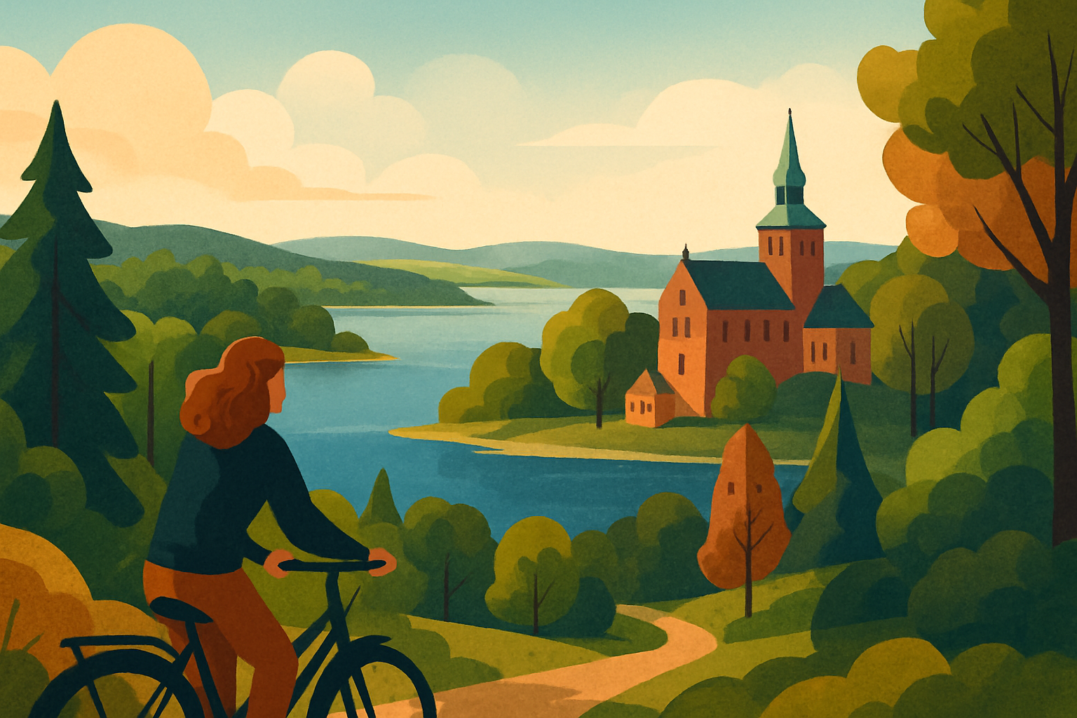 Forårsdag ved Skanderborg Sø: skov, udsigt og kultur