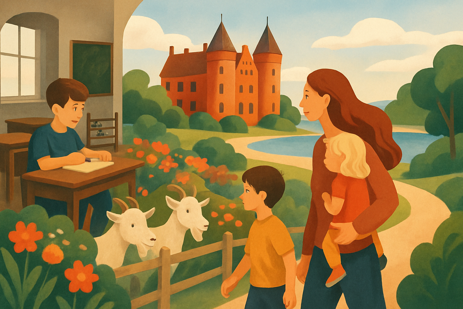 Familietur på Vestsjælland: historie, haver og kyst